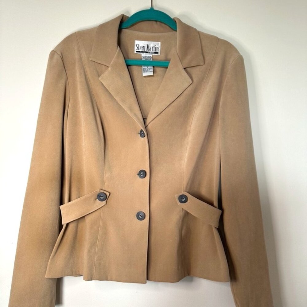 Sheri Martin, blazer/jacket, tan/sand, Size 8